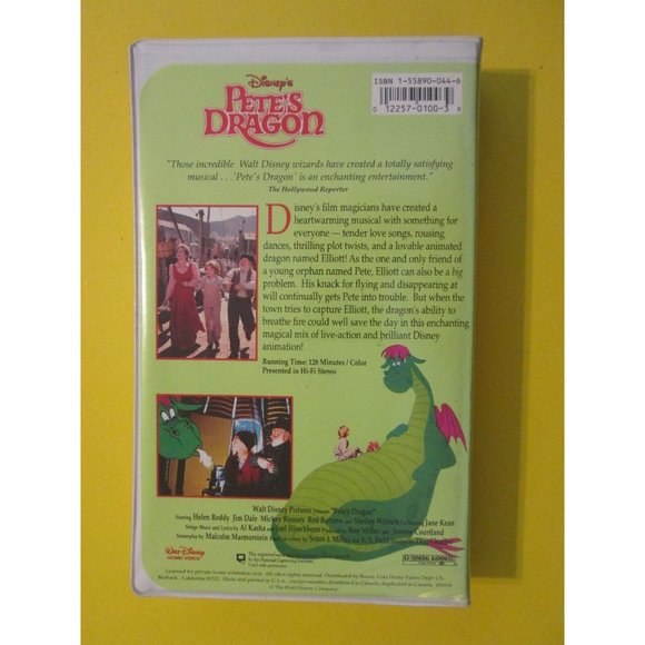 Pete's Dragon Disney VTG Vintage Rare Cover Childrens VHS - Picture 4 of 4